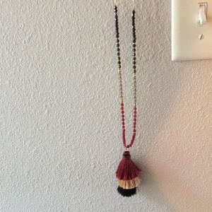 3 layer tassel necklace